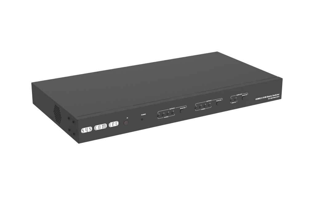 syscomtec Matrix HDMI2.0 UHD/4K, USB3.0, Audio, HDBT3 4x2 SCT-MXKVM42-H2U3